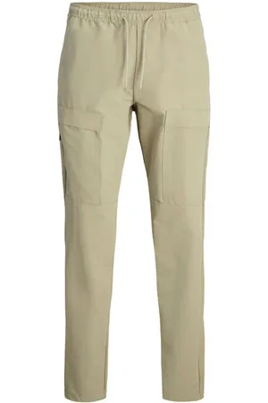 JACK & JONES JUNIOR casual broek zand Grijs Jongens Nylon Effen