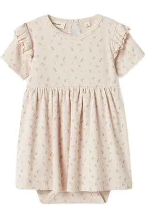 Lil Atelier BABY korte jurk lichtroze Meisjes Stretchkatoen Ronde hals