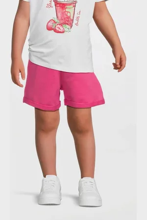 NAME IT KIDS sweatshort fuchsia Paars Effen