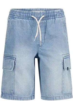 America today Denim short Blauw Effen
