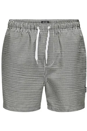 Only & Sons JUNIOR zwemshort donkergroen Jongens Polyester Streep