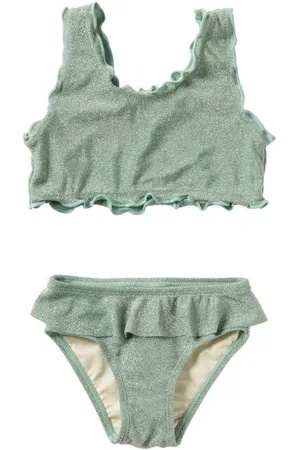 Salted Stories Bikini met ruches Meisjes Polyester Effen
