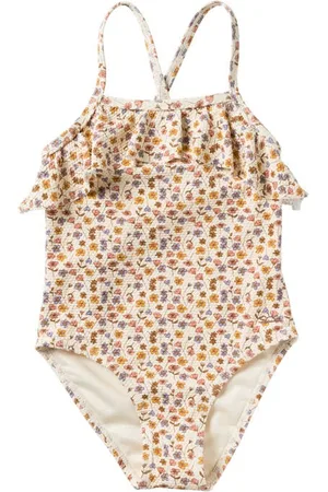 Salted Stories Badpak met ruches Meisjes Polyester Bloemen