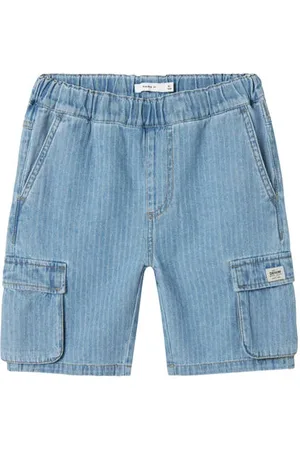 NAME IT KIDS denim relaxed short Korte broek Blauw Streep