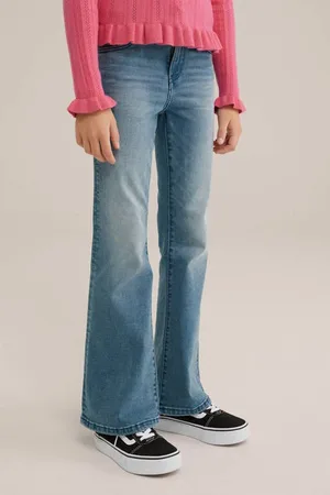 WE Fashion Blue Ridge flared jeans Blauw Meisjes Stretchdenim