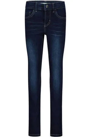 NAME IT Skinny jeans NKMPETE met visgraat Blauw Jongens Stretchdenim