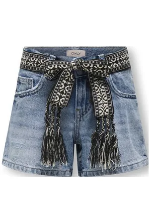 ONLY KIDS GIRL denim straight short medium blue denim Korte broek Blauw