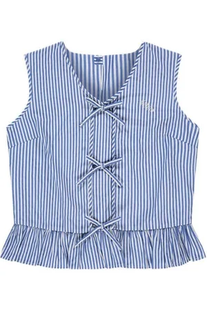 Nik & Nik Mouwloze top blauw Meisjes Polyester V