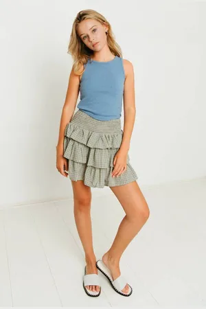 Frankie & Liberty Cropped top Meisjes Polyester Ronde hals Effen