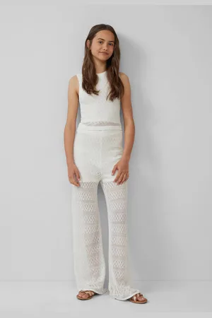 QS by s.Oliver Mouwloze top gebreid Meisjes Viscose Ronde hals Effen