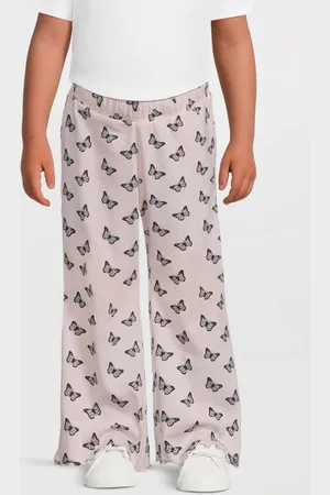 NAME IT MINI wide leg casual broek Meisjes Stretchkatoen All over print