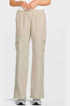 Like Flo Young straight cargo broek crème Ecru Meisjes Polyester Streep