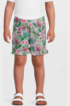 NAME IT MINI roze Korte broek Meisjes Stretchkatoen Bloemen