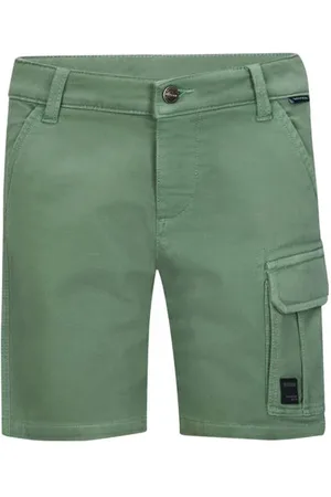 Retour Straight cargo short groen Korte broek Jongens Stretchkatoen
