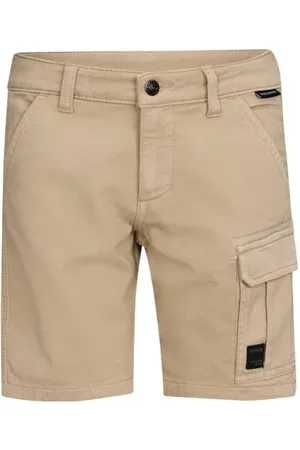 Retour Straight cargo short Korte broek Beige Jongens Stretchkatoen