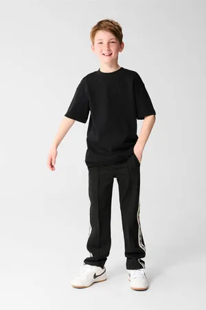 SHOEBY Straight casual broek zwart Jongens Polyester Effen