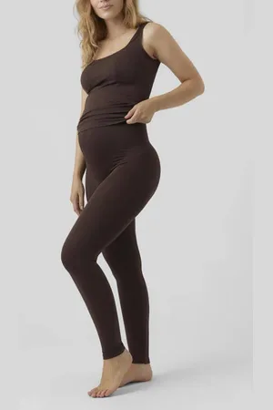 Mama;licious Skinny zwangerschapslegging MLTIA Broek Bruin Dames Polyamide