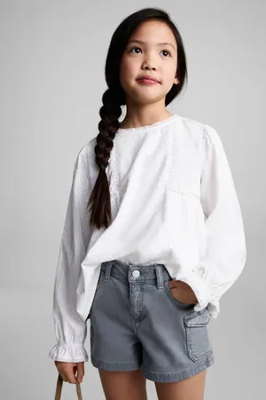MANGO Denim short Effen