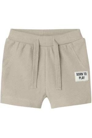 NAME IT BABY regular casual short beige Korte broek Jongens Katoen Effen