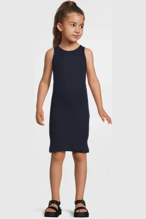 NAME IT KIDS maxi jurk Meisjes Stretchkatoen Ronde hals Effen