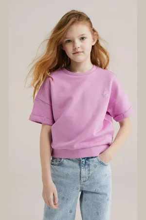 WE Fashion Sweater roze Effen