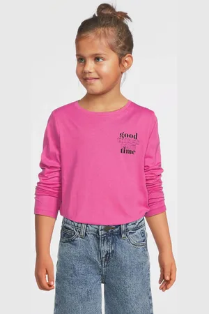 NAME IT KIDS longsleeve NKFVIOLET met printopdruk Meisjes Katoen Ronde hals