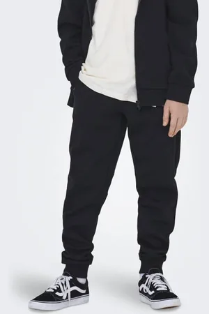 Only & Sons JUNIOR joggingbroek zwart Jongens Sweat Effen