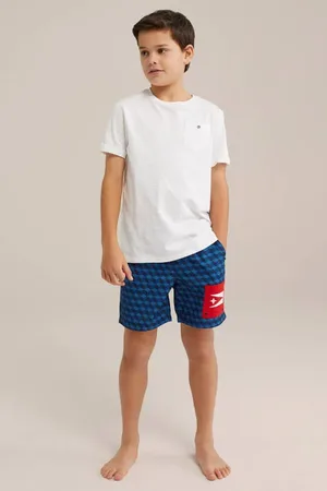 WE Fashion Bad Boys zwemshort Jongens Polyester Effen