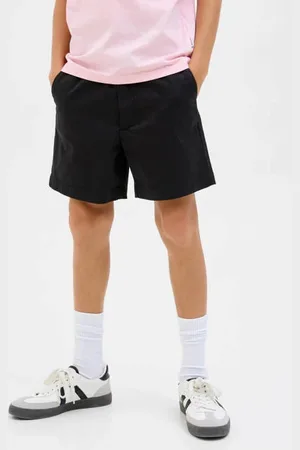 JACK & JONES JUNIOR relaxed casual short zwart Korte broek Jongens Stretchkatoen