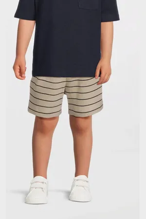 NAME IT MINI casual short beige Korte broek Jongens Stretchkatoen Streep