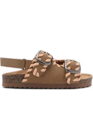 MANGO Sandalen Bruin Meisjes Imitatieleer Meerkleurig