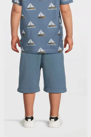 NAME IT MINI sweatshort blauw Korte broek Effen