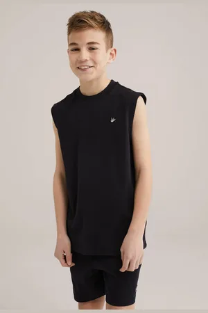 WE Fashion Singlet Jongens Katoen Ronde hals Effen