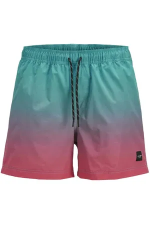 JACK & JONES JUNIOR zwemshort blauw/roze Jongens Polyester Dip
