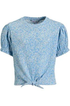 Anytime Crinkle top met bloemenprint T