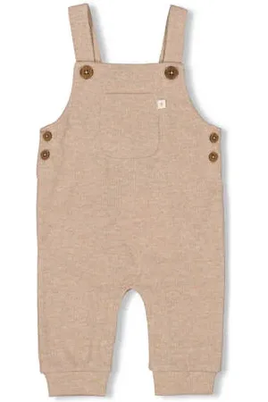 FEETJE Slim tuinbroek taupe Bruin Jongens/Meisjes Katoen Vierkante hals
