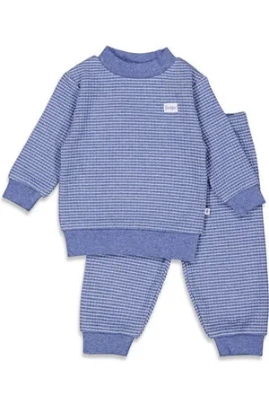 FEETJE Wafel pyjama Blauw Jongens/Meisjes Katoen Ronde hals