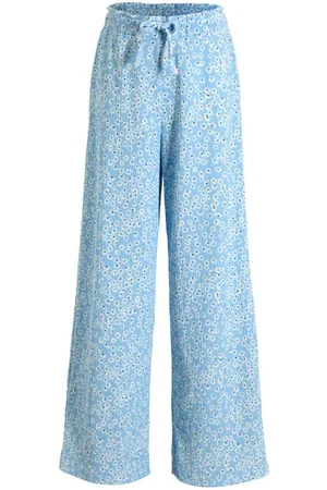 Anytime Wide leg crinkle broek bloemenprint Meisjes Polyester