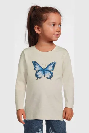 NAME IT MINI longsleeve wit Meisjes Stretchkatoen Ronde hals Printopdruk