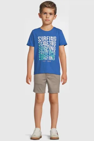 NAME IT KIDS casual short zand Korte broek Beige Jongens Polyester Effen