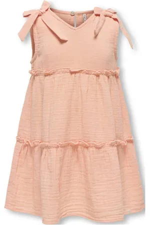 ONLY KIDS MINI zomerjurk zalm Roze Meisjes Katoen V