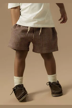 NAME IT MINI regular casual short paars Korte broek Jongens Katoen Streep