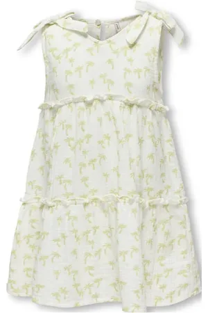 ONLY KIDS MINI zomerjurk wit Meisjes Katoen V