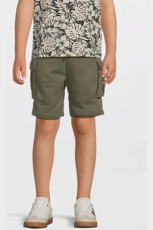 NAME IT KIDS sweatshort olijfgroen Korte broek Bruin Effen