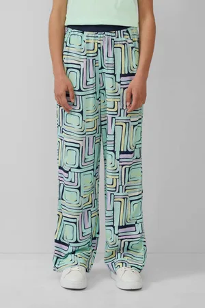 QS by s.Oliver Palazzo broek mintgroen Meisjes Viscose All over print