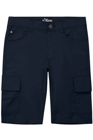 QS by s.Oliver Chino short donkerblauw Korte broek Jongens Katoen Effen