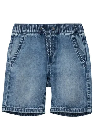 QS by s.Oliver Short Blauw Effen
