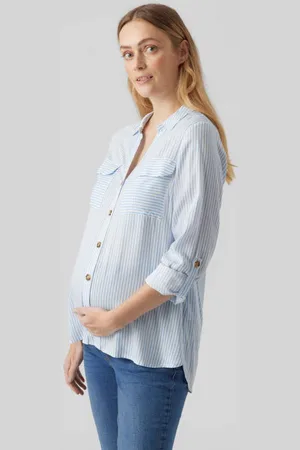 VERO MODA Gestreepte zwangerschapsblouse VMMBUMPY Dames Viscose V