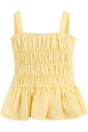 SHOEBY Mouwloze top Meisjes Katoen Vierkante hals Ruit