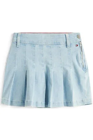 Tommy Hilfiger Korte rok light blue denim Blauw Meisjes Stretchdenim
